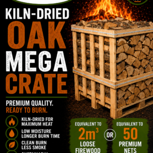 Kiln Dried Oak Firewood XL Mega Crate