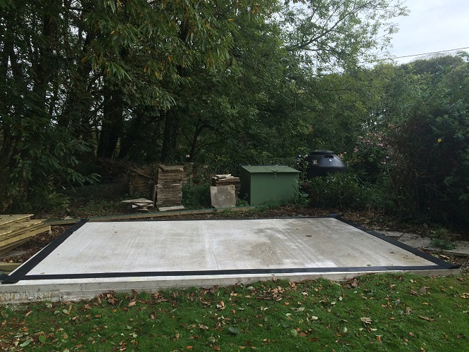 Foundation for Wooden Garden Building