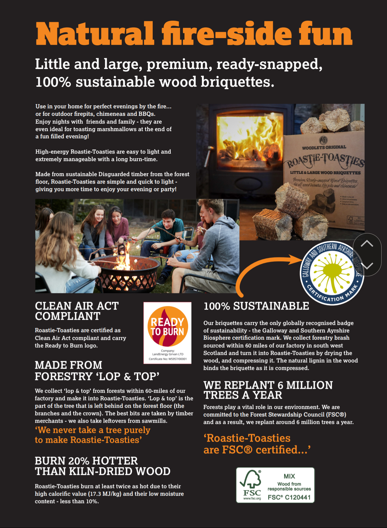 Roastie Toasties - Natural fire-side fun banner